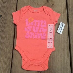Old Navy Little Sunshine Pink Baby Bodysuit